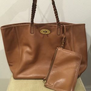 Brown leather Mulberry Dorset tote bag.